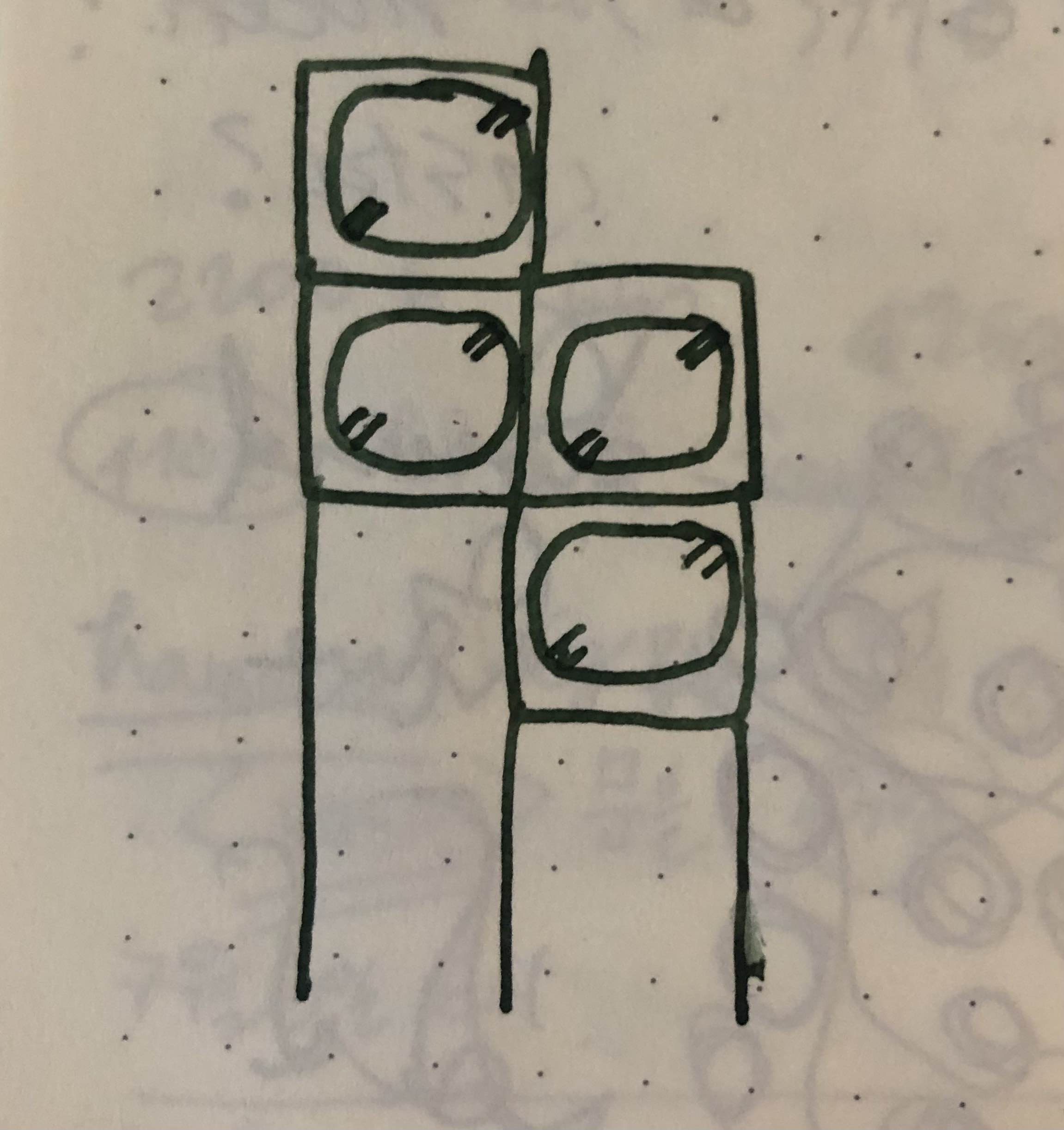 Sketch of the video sculpture